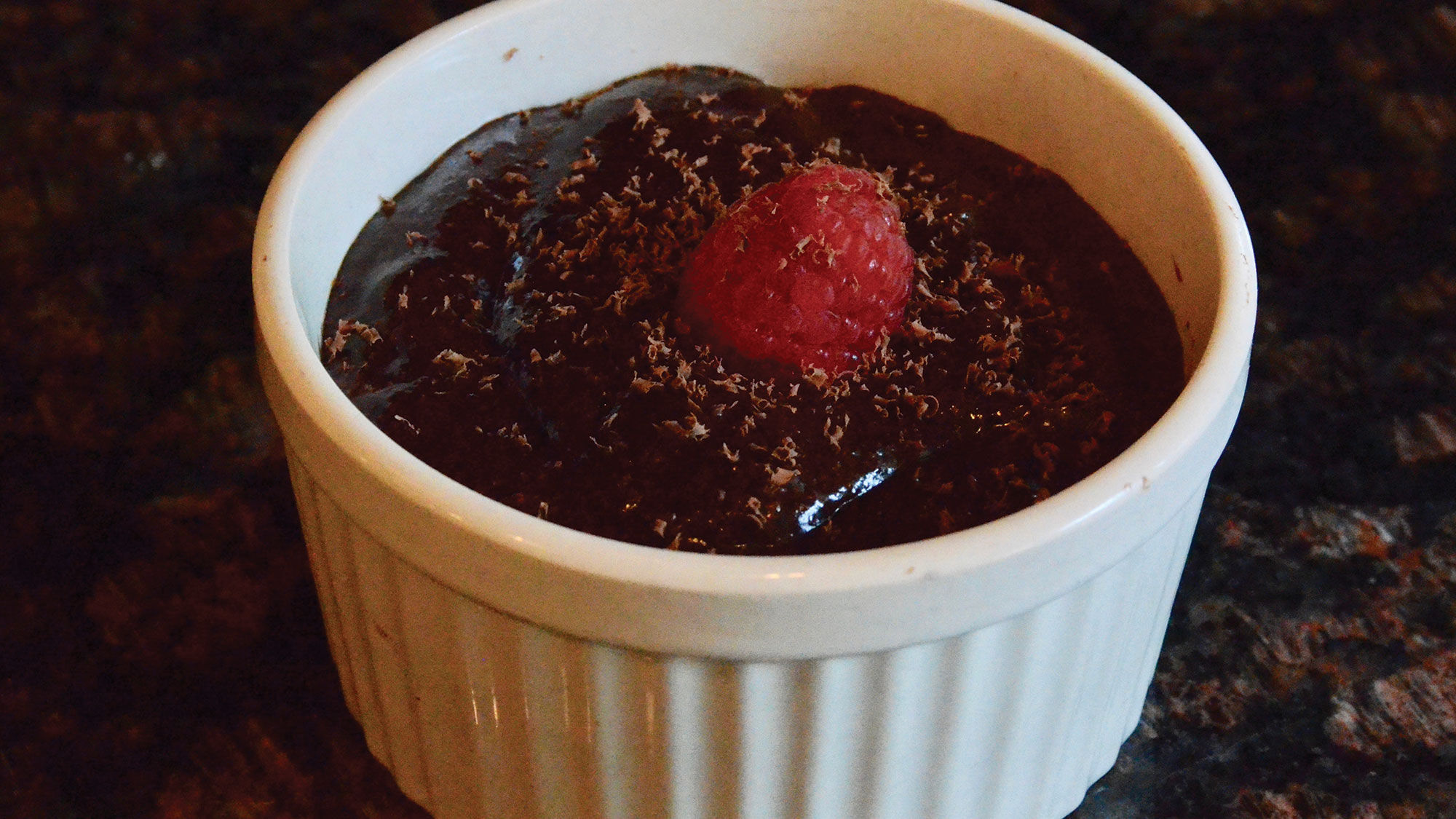 Chef Renald Macouin walked Travel Weekly senior editor Jamie Biesiada through making chocolate mousse, a choice on the menu on the ships' Jacques restaurants.