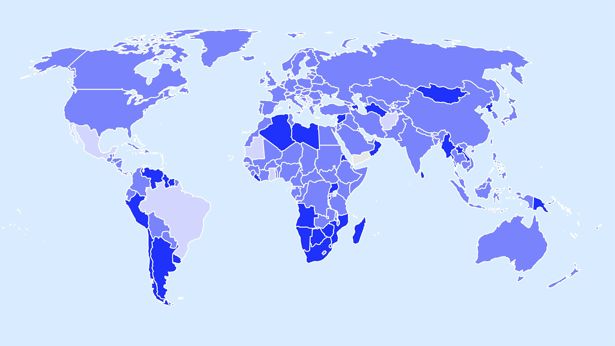 An interactive map of Coronavirus-related border closures and info.