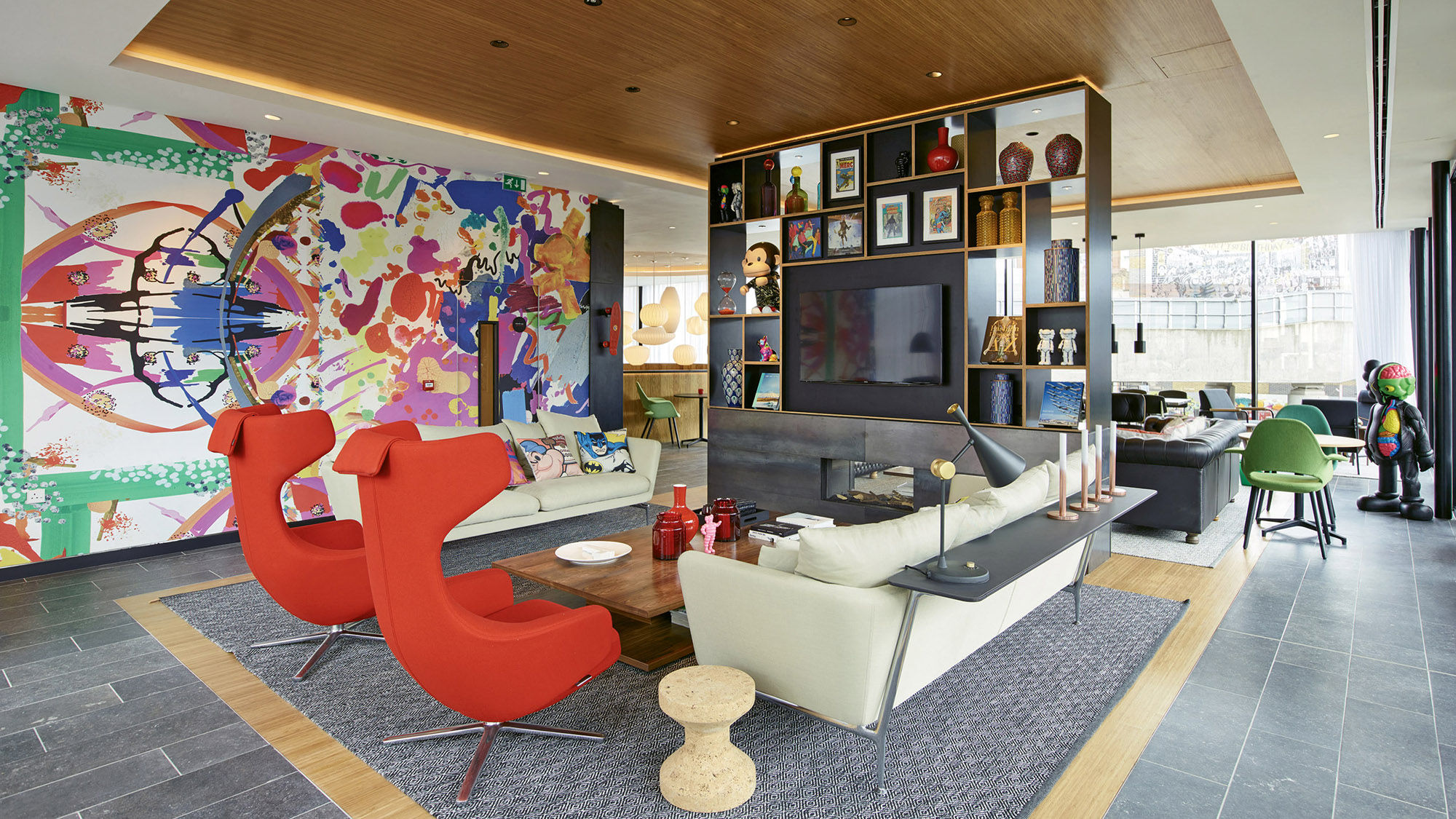 The lobby at the CitizenM London Shoreditch.