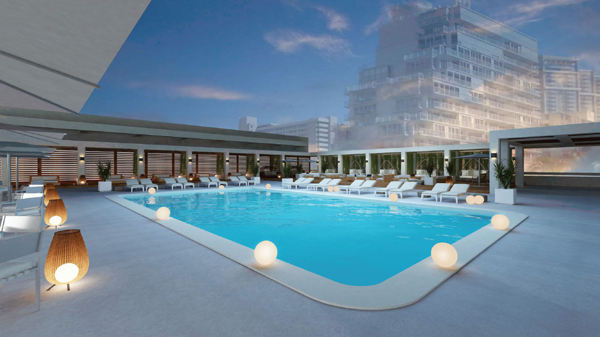 The renovated pool area at the Ala Moana Hotel in Honolulu.