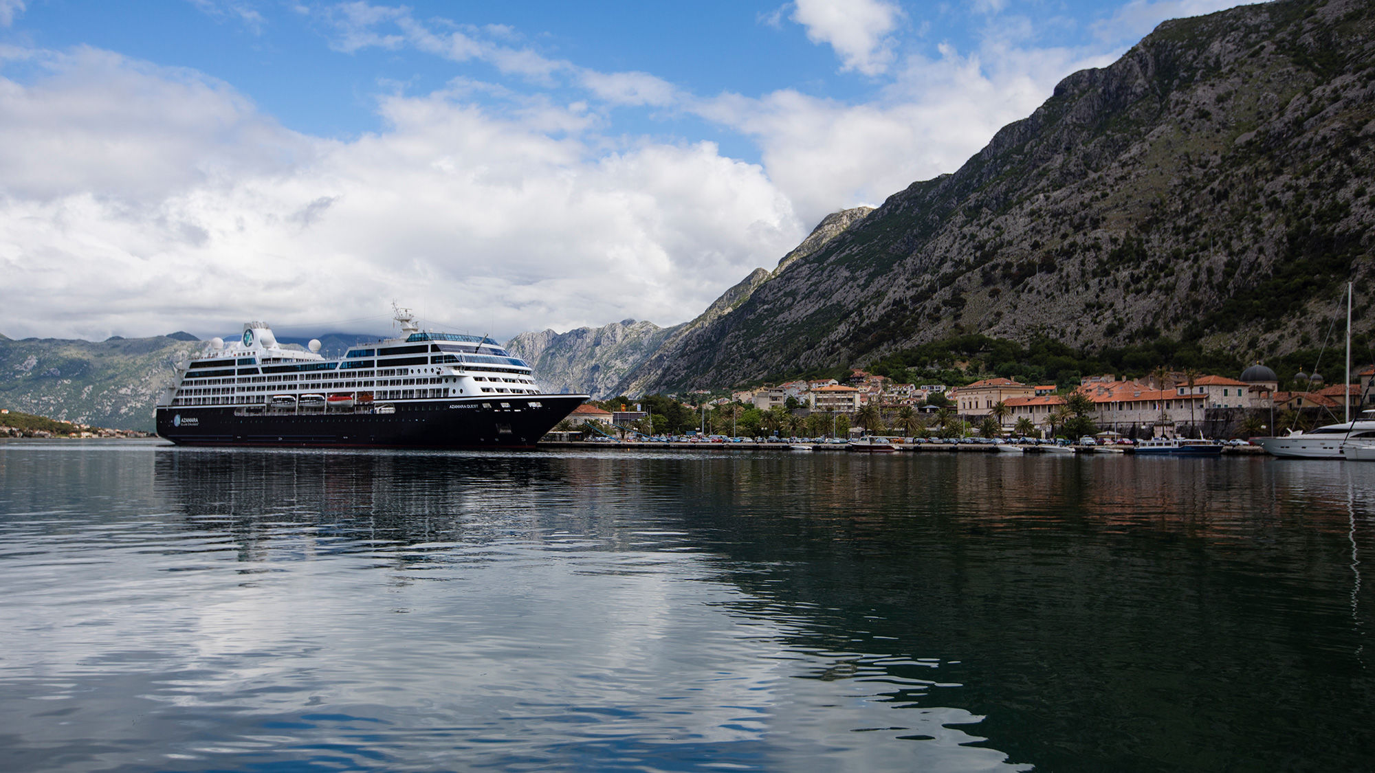 The Azamara Quest, seen here in Kotor, Montenegro, will sail the line's Dubai World Cup and Scotland Intensive itineraries in 2022.