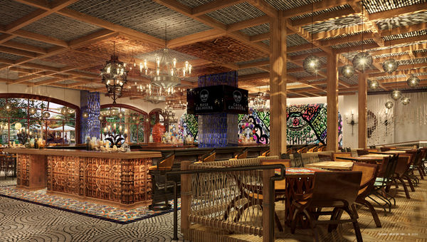 A rendering of Casa Calavera, a Mexican cantina concept, at Virgin Hotels Las Vegas.