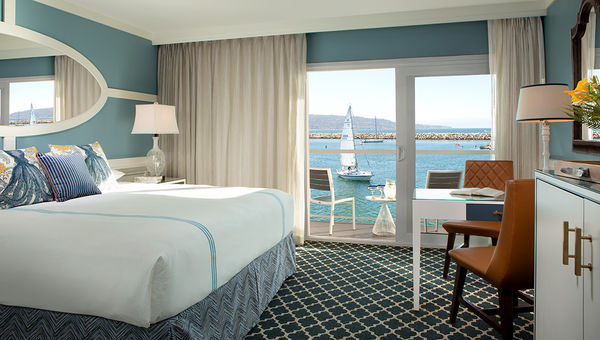 An oceanview room at the Portofino Hotel & Marina in Redondo Beach, Calif. An oceanview room at the Portofino Hotel & Marina in Redondo Beach, Calif.