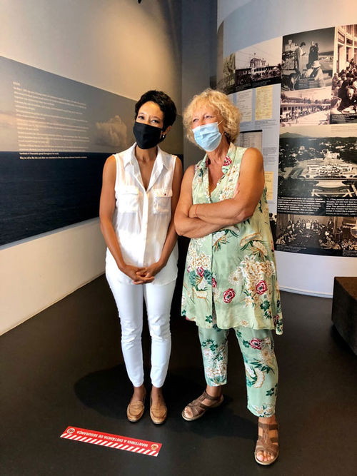 Sheree M. Mitchell, left, with Dr. Margarida Ramalho inside the Vilar Formoso Fronteira da Paz Museum in Vilar Formoso, Portugal. Sheree M. Mitchell, left, with Dr. Margarida Ramalho inside the Vilar Formoso Fronteira da Paz Museum in Vilar Formoso, Portugal.