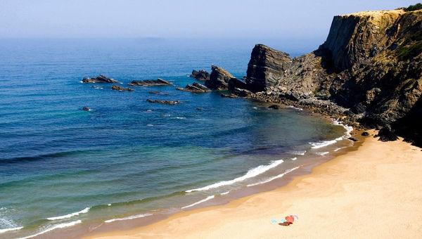 One of Zambujiera do Mar’s beaches. One of Zambujiera do Mar’s beaches.