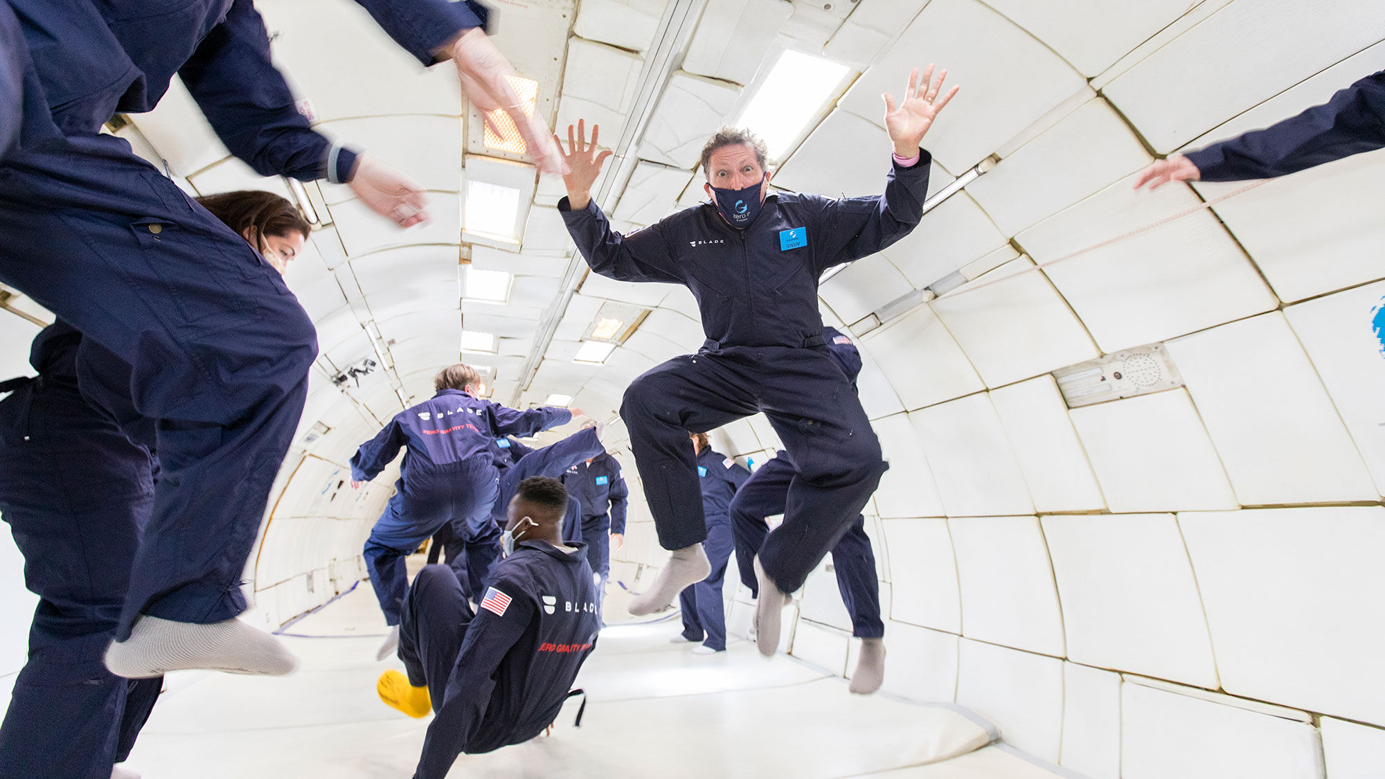 Travel Weekly editor in chief Arnie Weissmann experiences zero gravity.