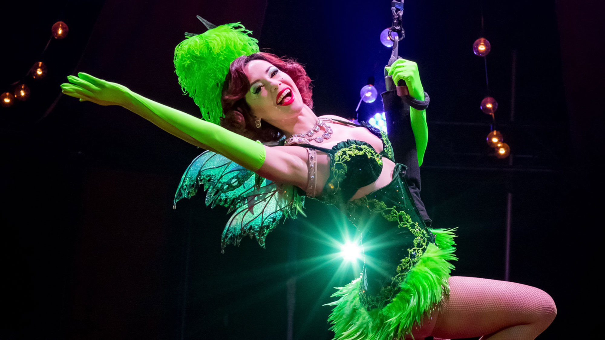 The Green Fairy is one of the highlights of "Absinthe," which reopens Oct. 28 at Caesars Palace.