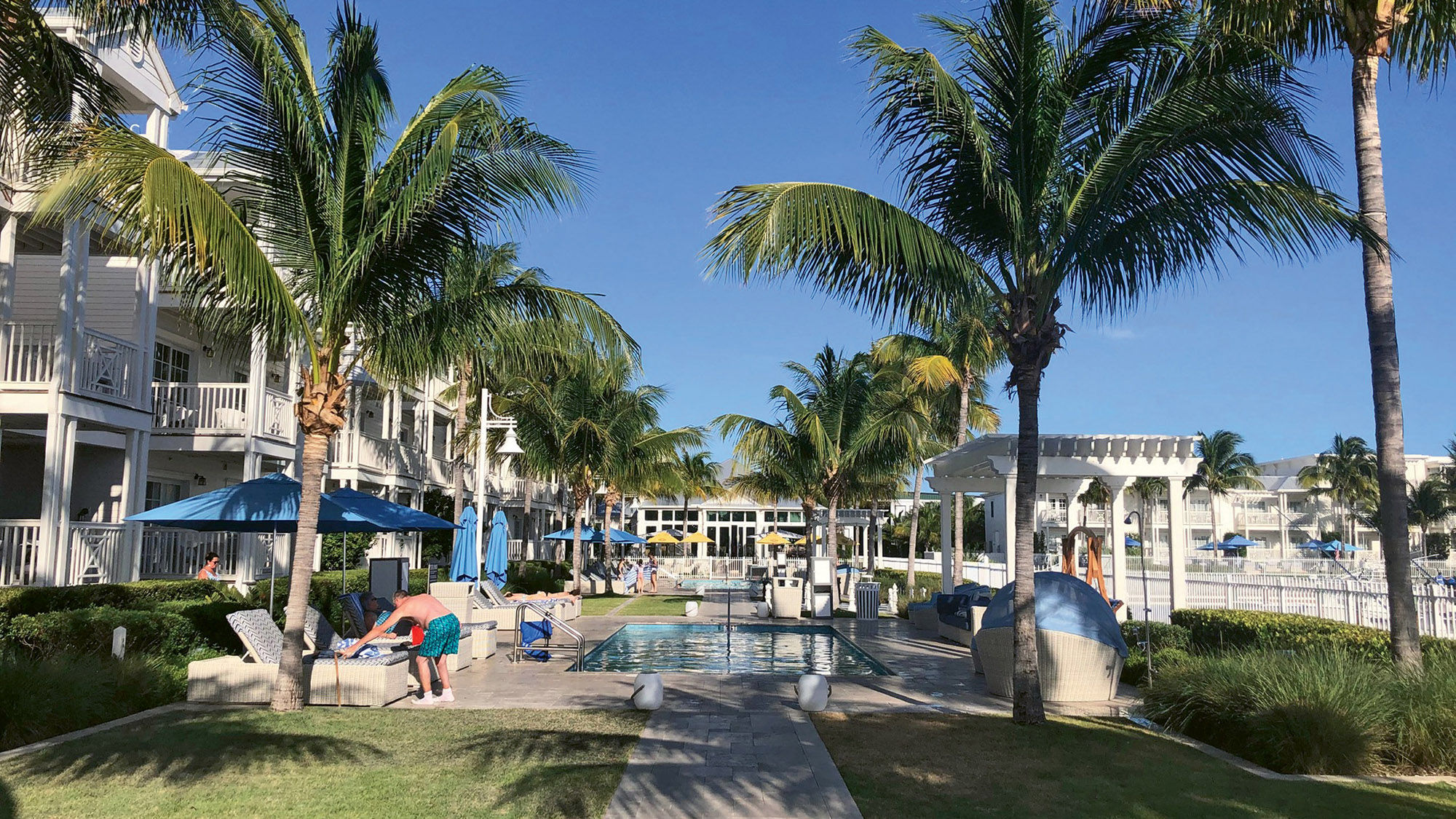 One of the six saltwater pools at the Oceans Edge Resort & Marina Key West on Stock Island in the Florida Keys.