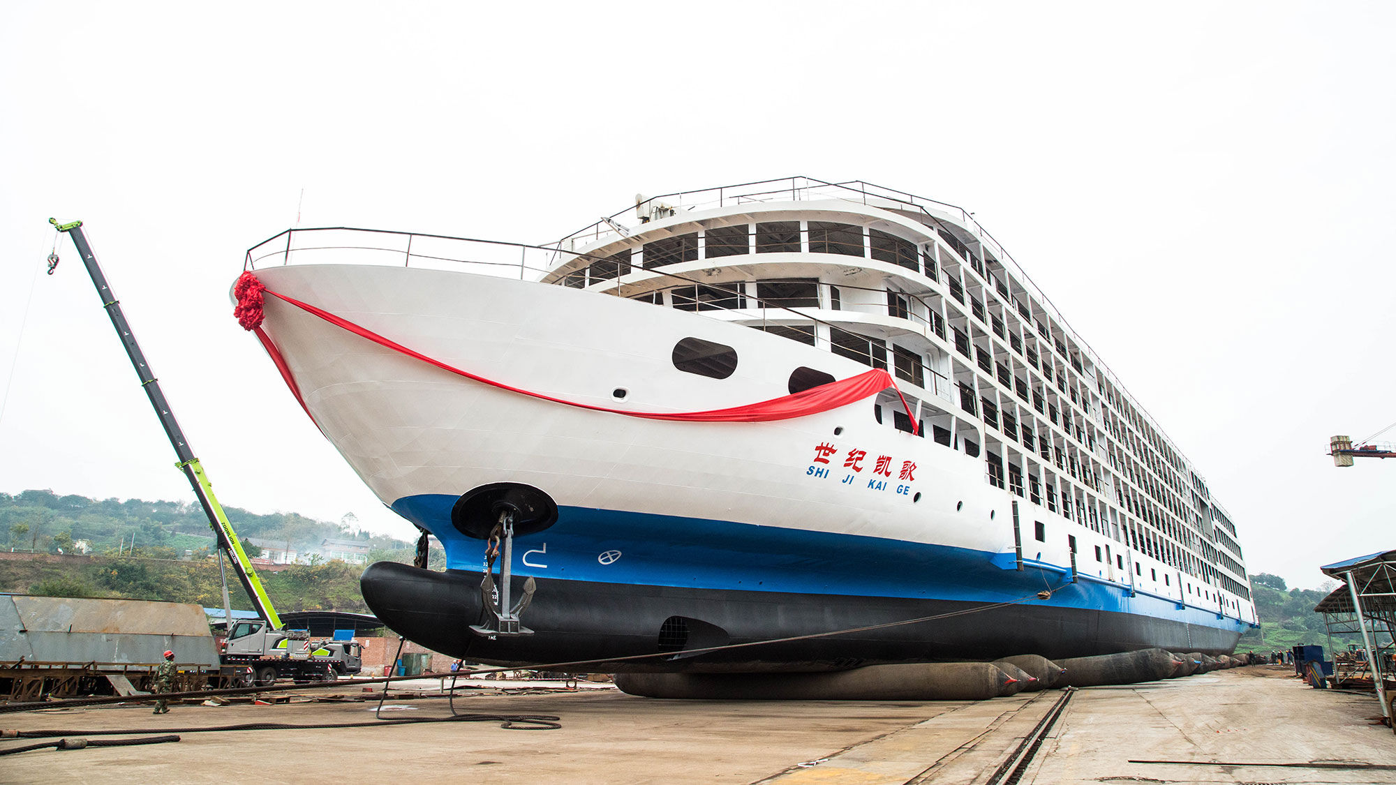 When completed, the Century Victory will have 260 suite-style cabins, all including riverview balconies.