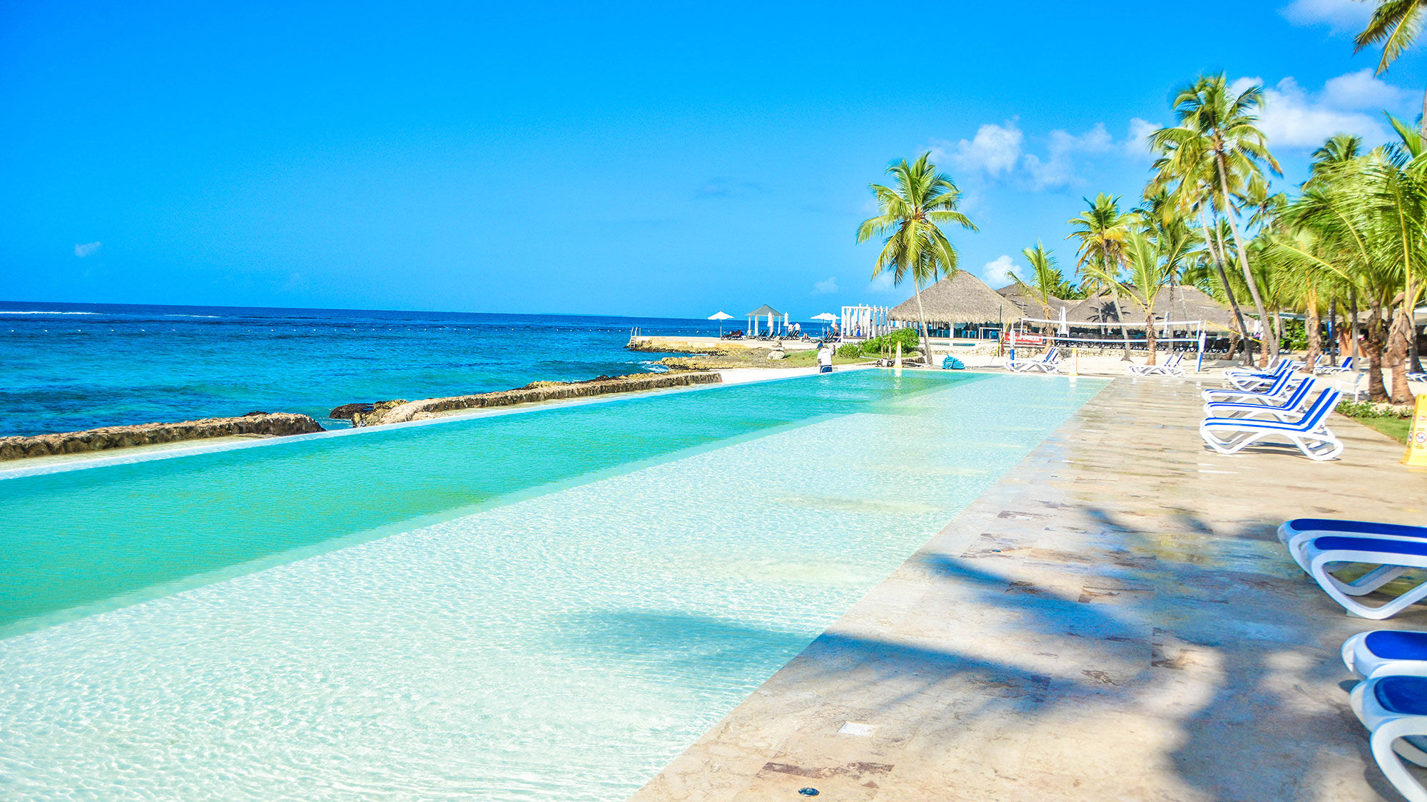The new infinity pool at Viva Wyndham Dominicus Beach in La Romana, Dominican Republic.