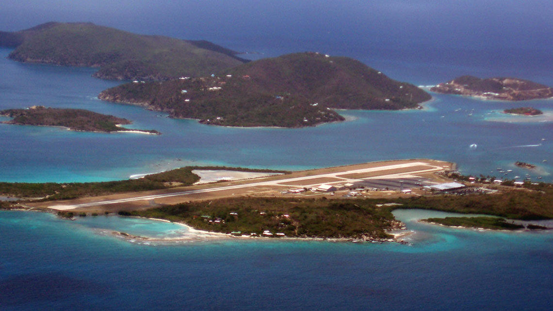 The Terrance Lettsome airport on Tortola in the British Virgin Islands.