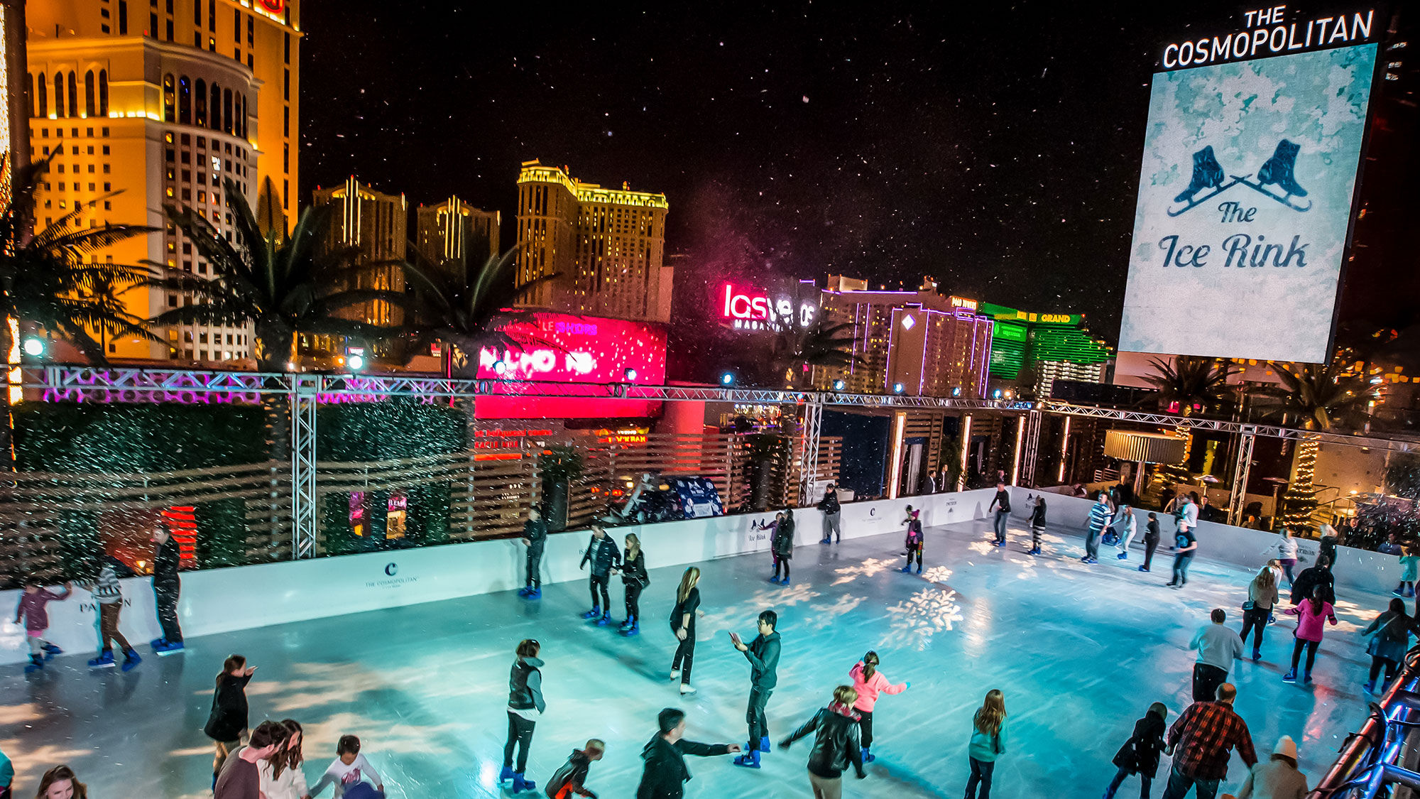 The Cosmopolitan Ice Rink's capacity will be limited to 60 skaters at a time this season.