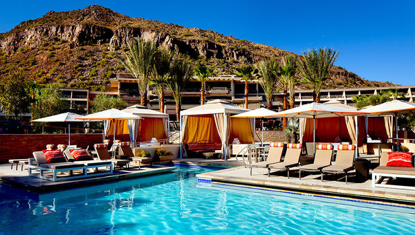 A pool and deck at the Phoenician in Scottsdale.