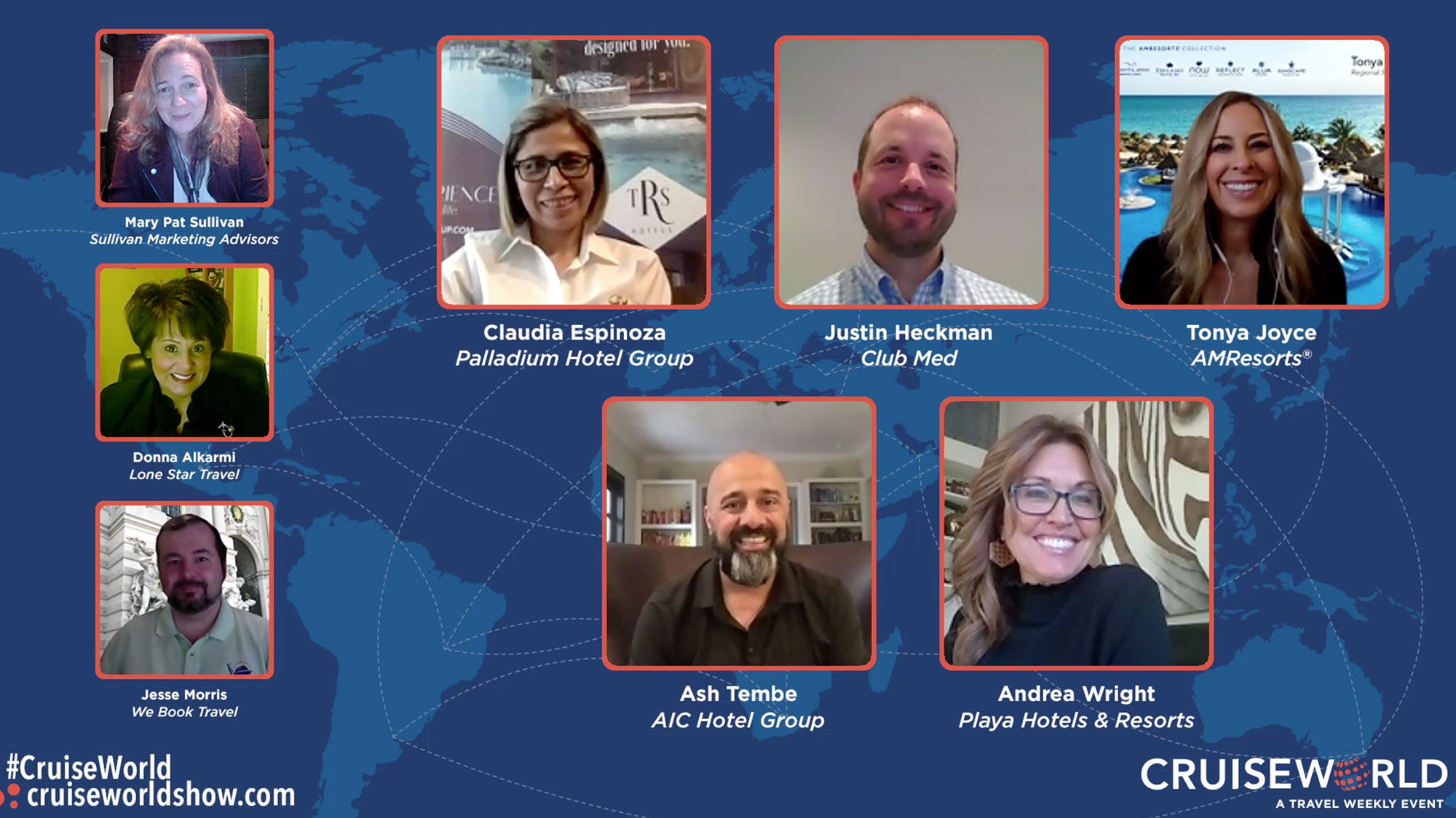 Members of the Pitch Perfect web panel at CruiseWorld on Thursday.