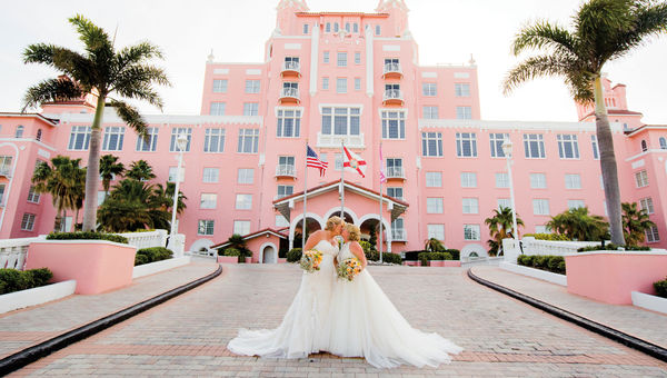 The Don CeSar hotel on St. Petersburg Beach will often host three to five weddings on a weekend. The Don CeSar hotel on St. Petersburg Beach will often host three to five weddings on a weekend.