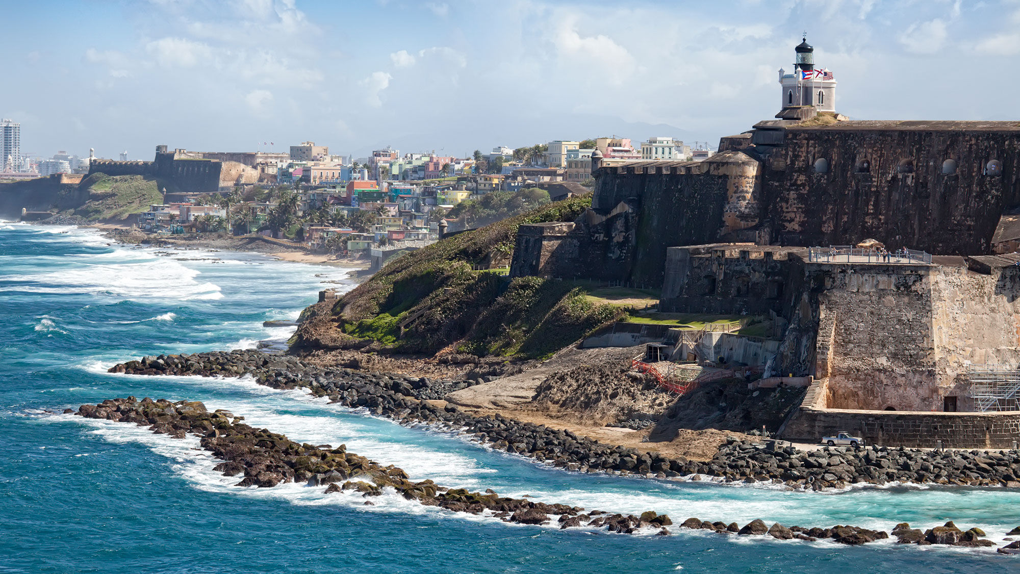 El Morro Castle in Old San Juan dates back to the 16th century.