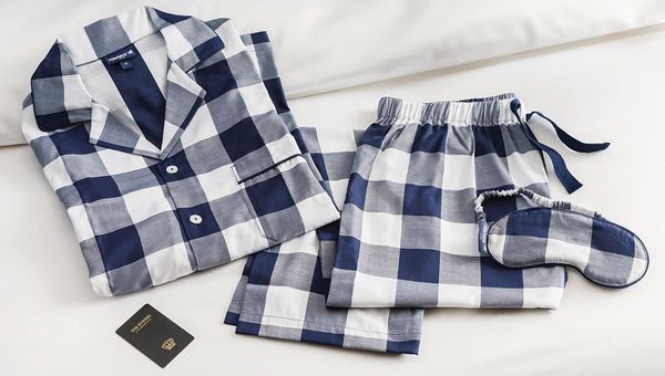 Hastens-branded pajamas are part of the hotel's sleep suite experience.