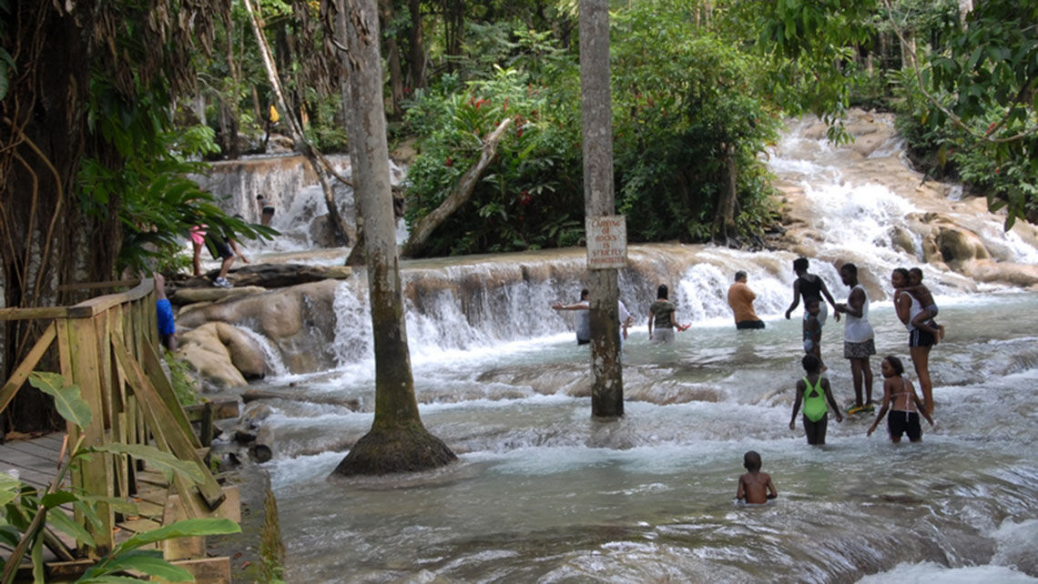 Dunns River in Ocho Rios is a popular attraction, now open to visitors.