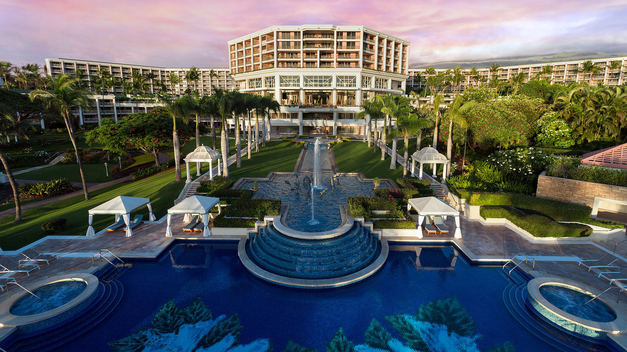 The pool area at the Grand Wailea, a Waldorf Astoria Resort. The property reopened on Nov. 15.