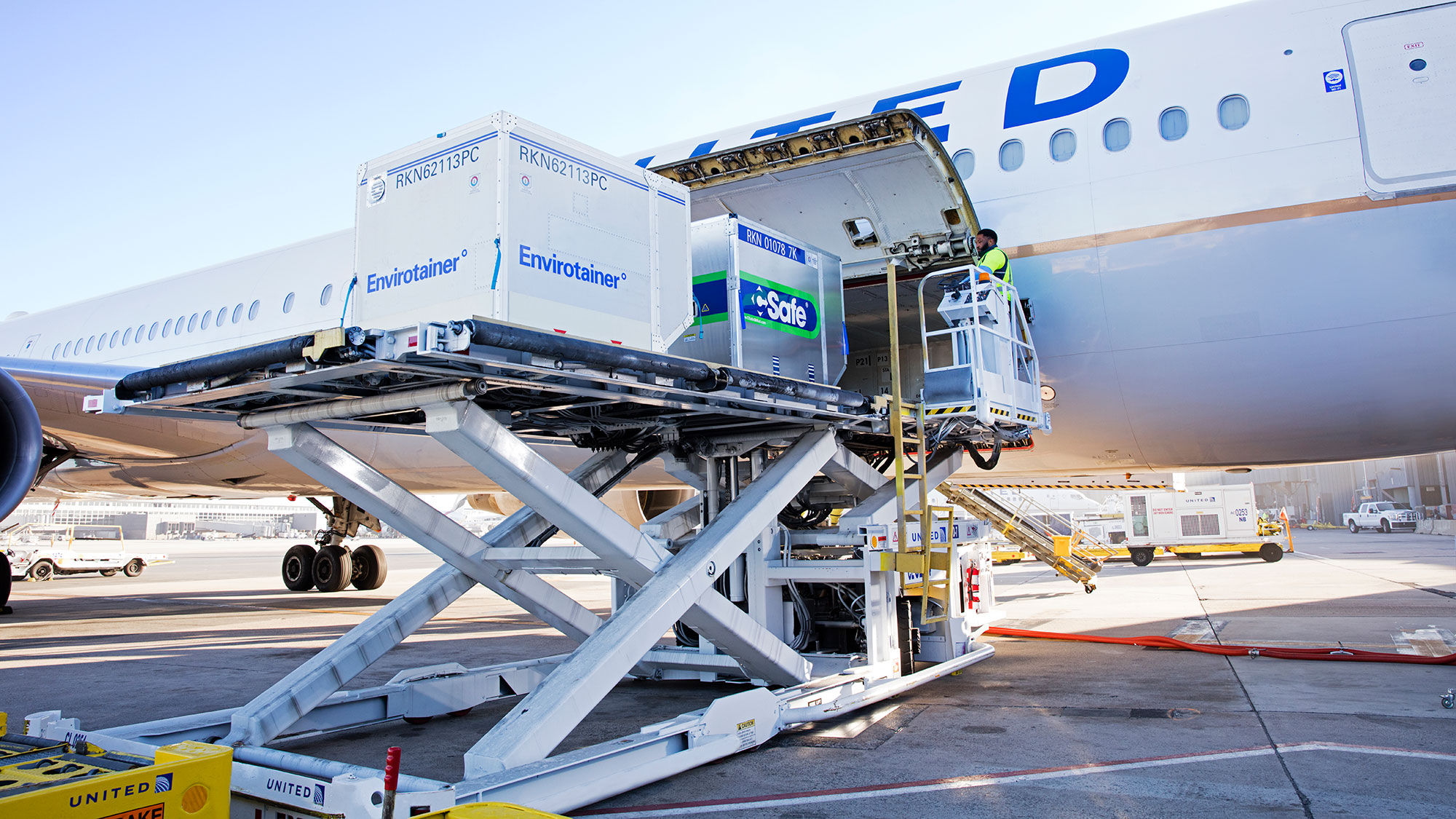 Freezer containers will be crucial for United and other airlines as they transport Covid-19 vaccines.
