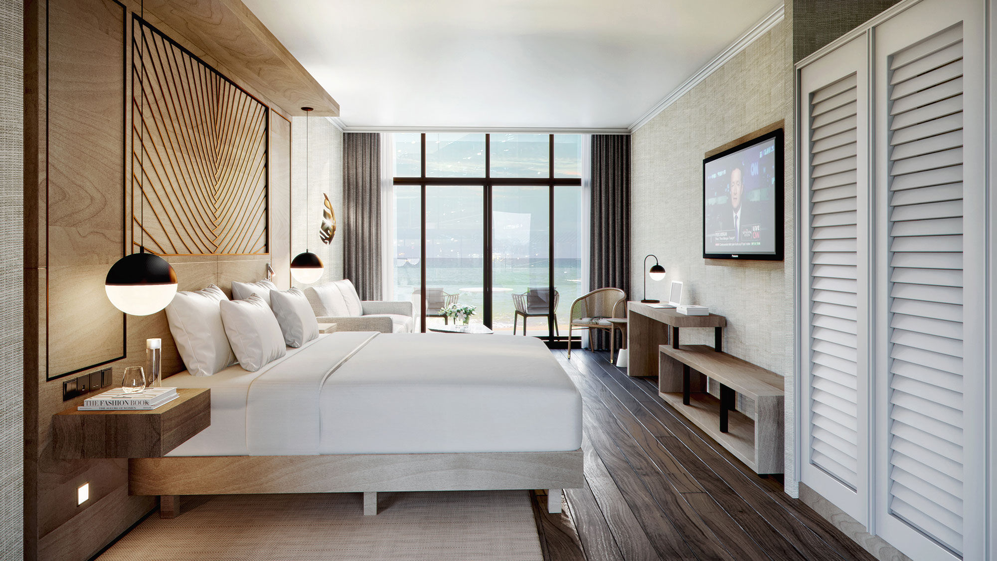 A guestroom at the Hilton Tahiti, which is scheduled to reopen in 2021.