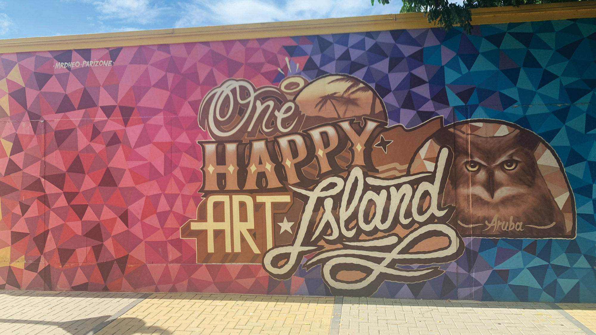 A mural in San Nicolas, Aruba, which hosts an annual art fair.