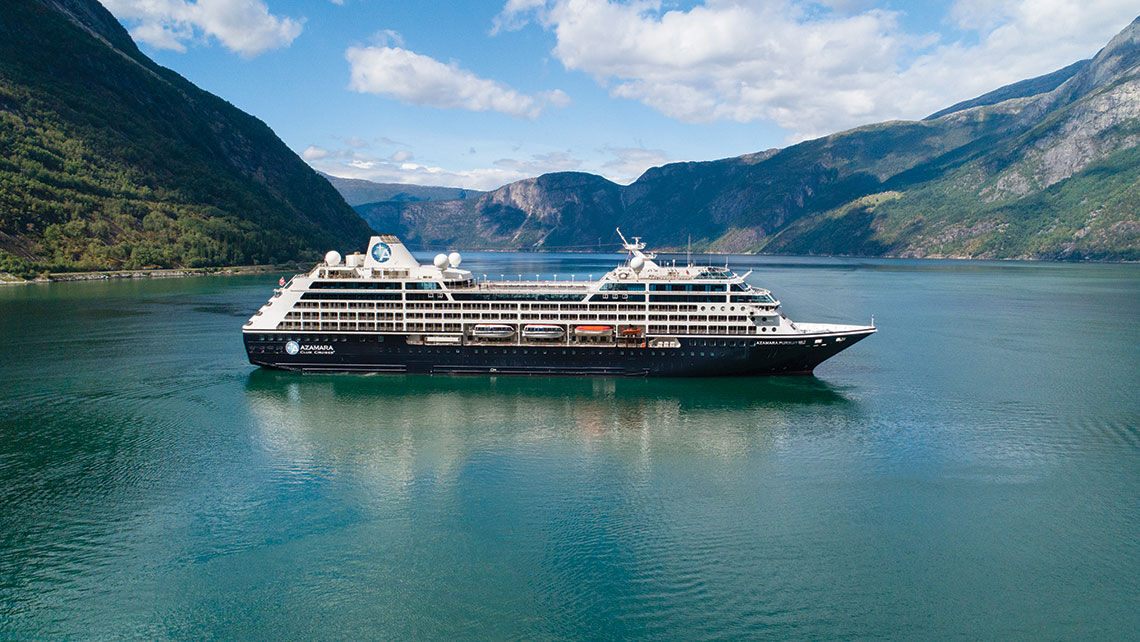 The Azamara Pursuit, one three ships in the Azamara fleet.