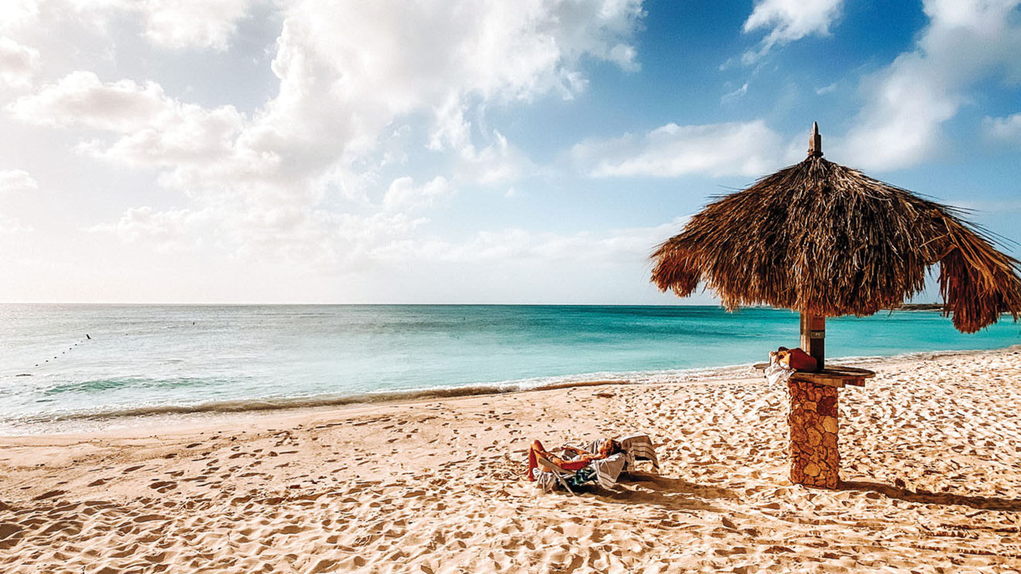 Eagle Beach on Aruba. The island has launched a One Happy Workation program.