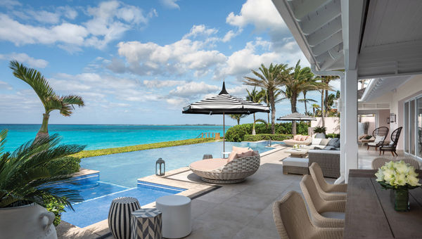 A villa terrace at the Ocean Club, a Four Seasons Resort on Paradise Island in Nassau. It has a Home by the Ocean plan for extended stays. A villa terrace at the Ocean Club, a Four Seasons Resort on Paradise Island in Nassau. It has a Home by the Ocean plan for extended stays.