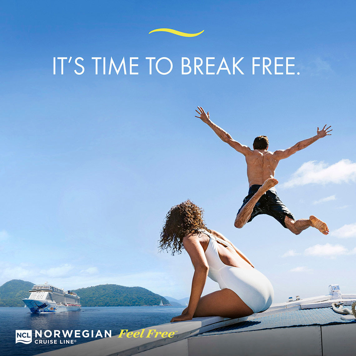 Norwegian Cruise Line ads encourage consumers to 'Break Free'