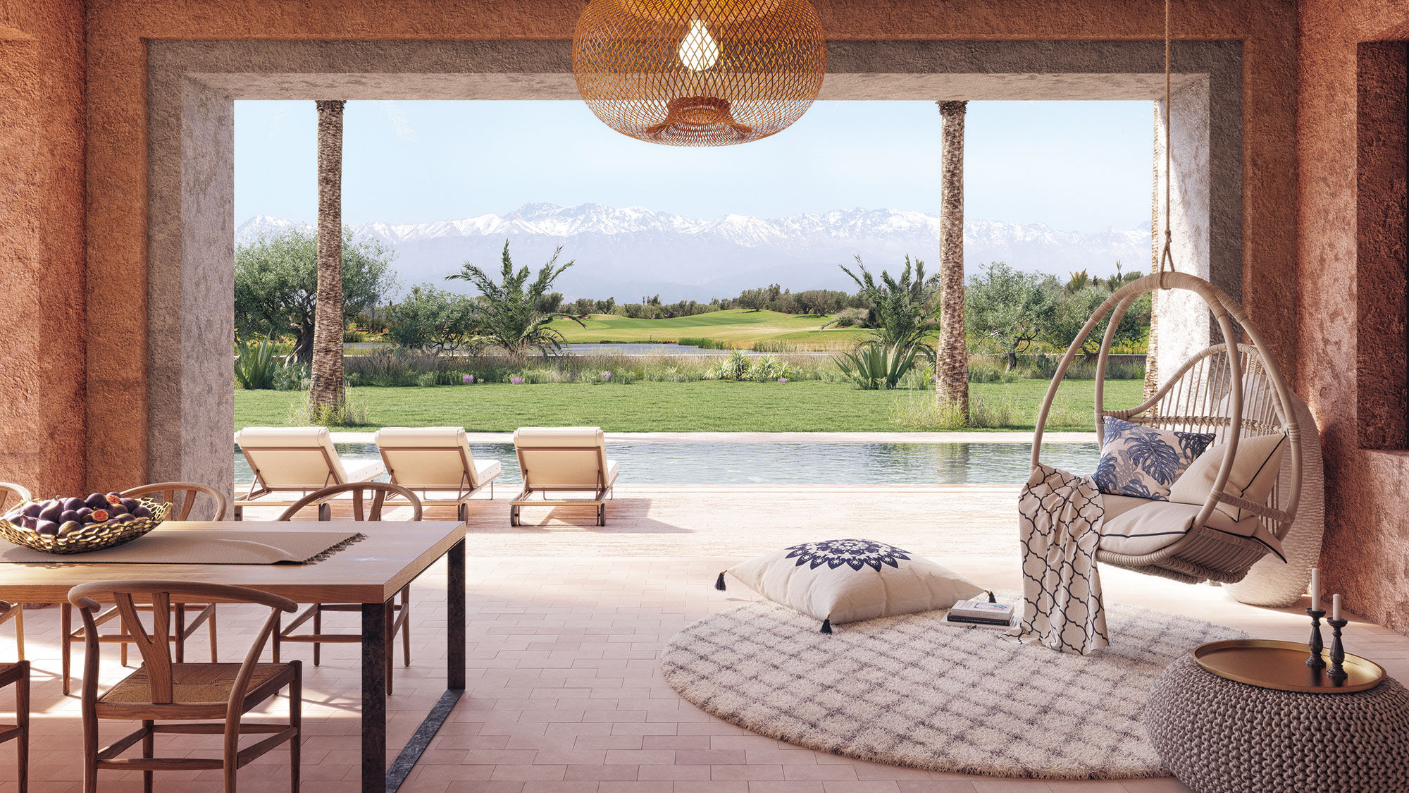 An accommodation at the Fairmont Residences Royal Palm Marrakech in Morocco, available for booking under Accor's new Apartments & Villas platform.