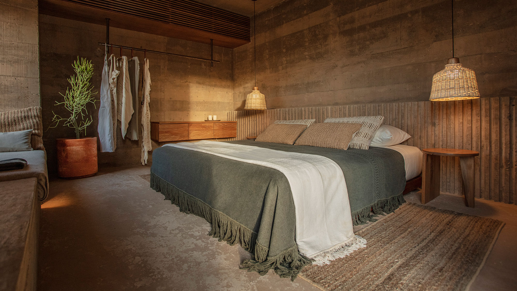 A guestroom at the Paradero Todos Santos hotel.