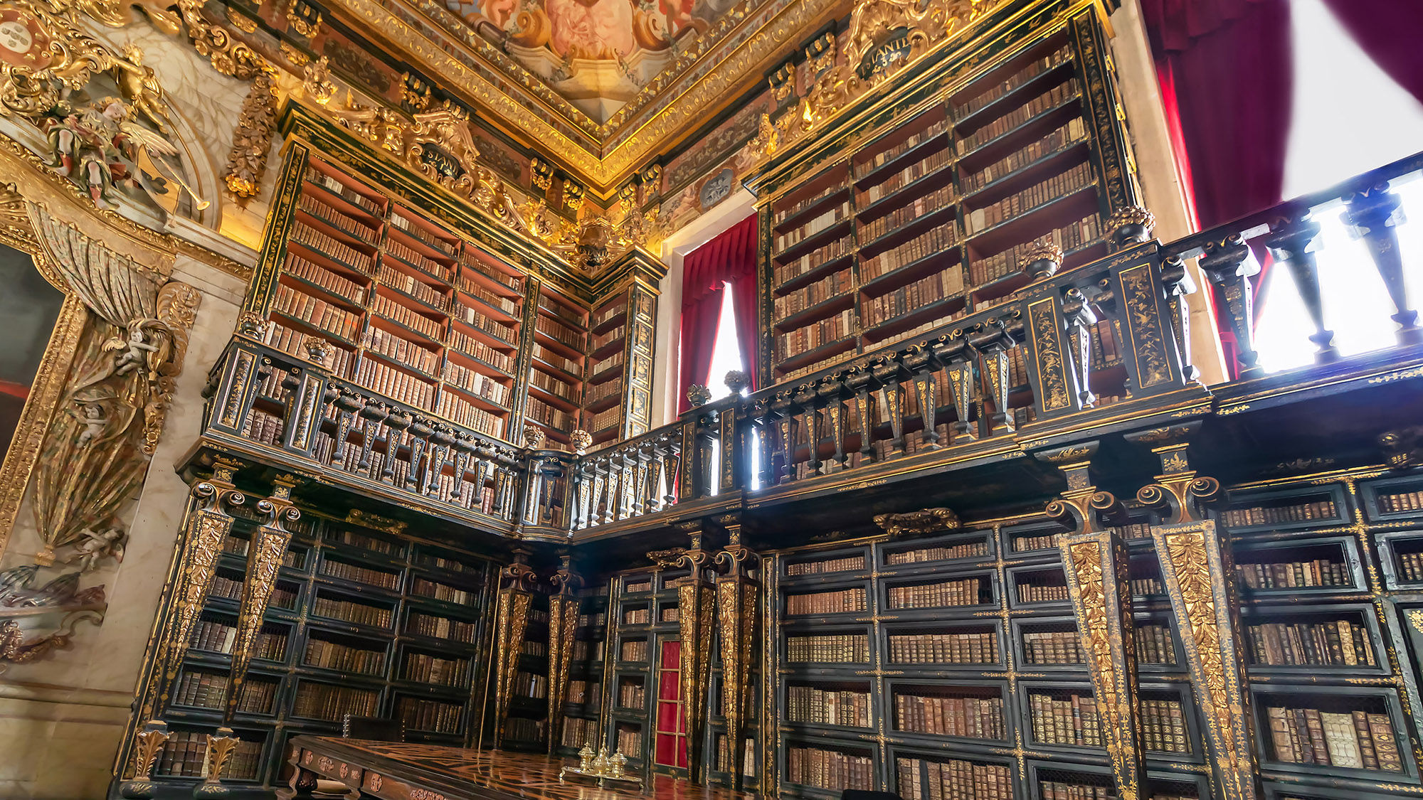 Biblioteca Joanina, or Johannine Library, is the centerpiece of Coimbra University.