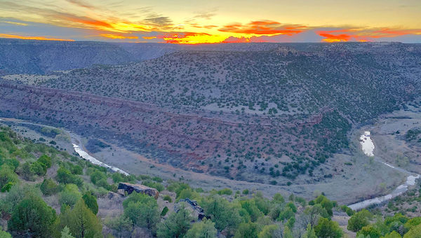 Views from the lodge at Canyon Madness Ranch, which is set on 14,000 acres in northeastern New Mexico.