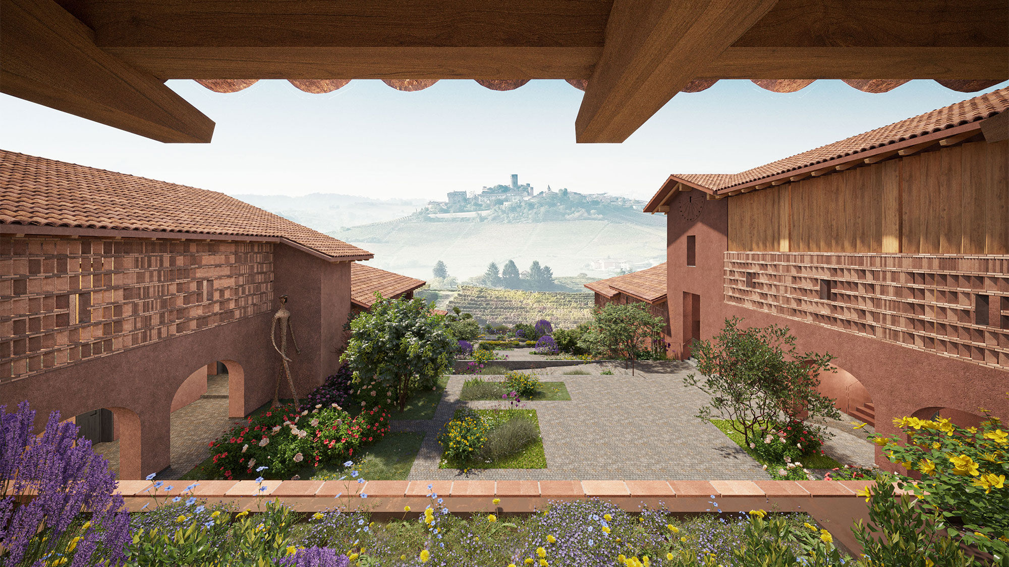 A rendering of the Casa di Langa.