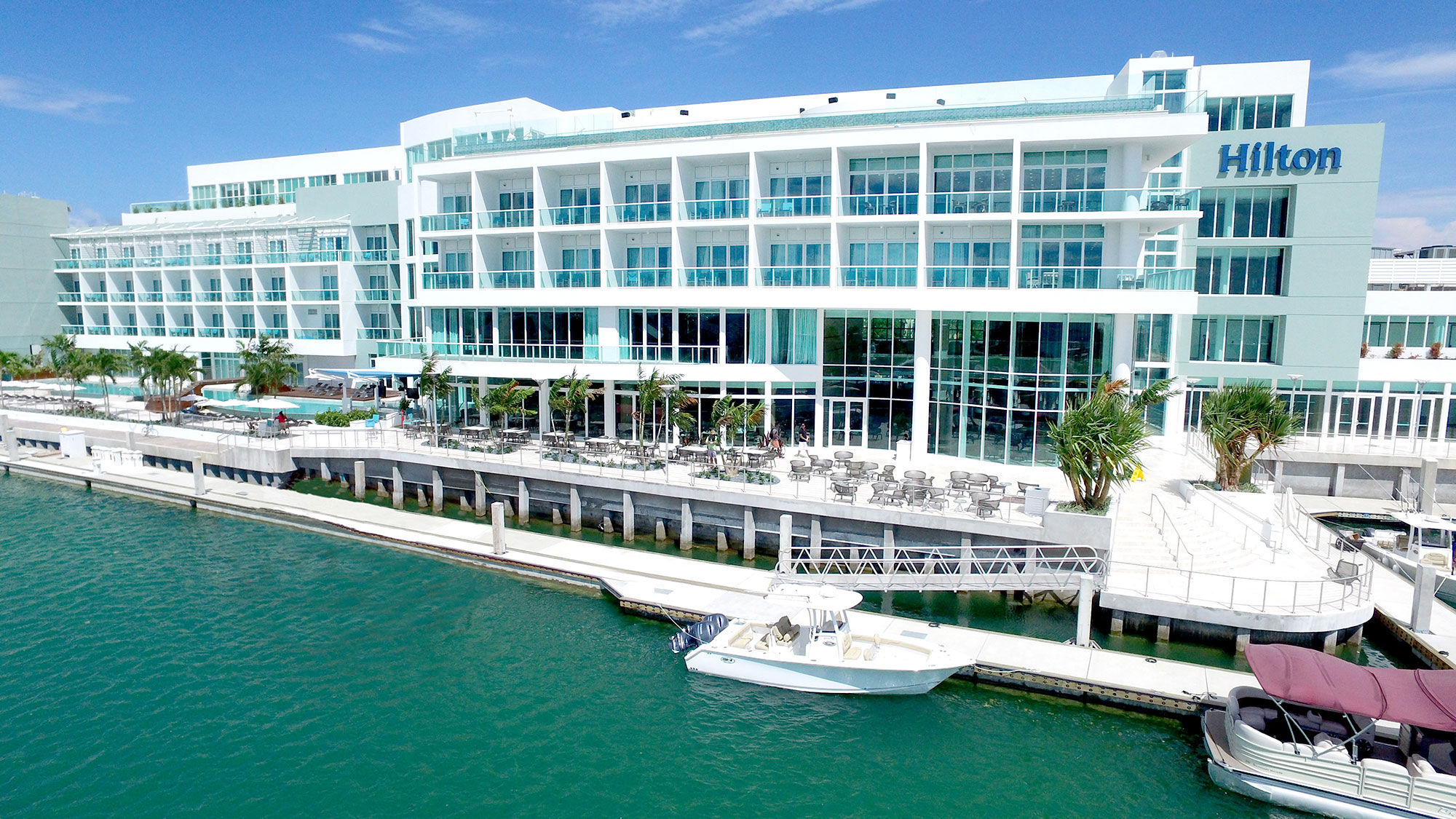 The Hilton at Resorts World Bimini offers three pools, 10 restaurants and bars, a casino and marina.