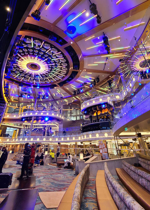 The Mardi Gras features a three-deck atrium.