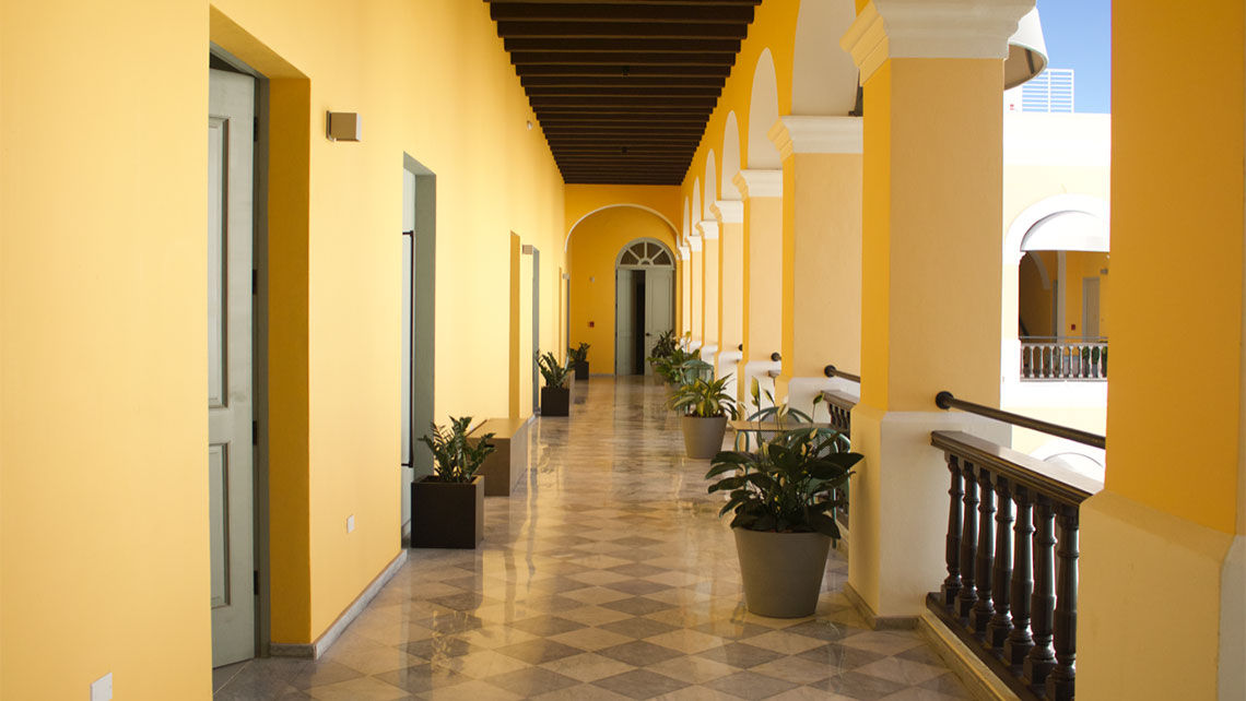 A detail of the Hotel Palacio Provincial scheduled to open this week in San Juan, Puerto Rico.