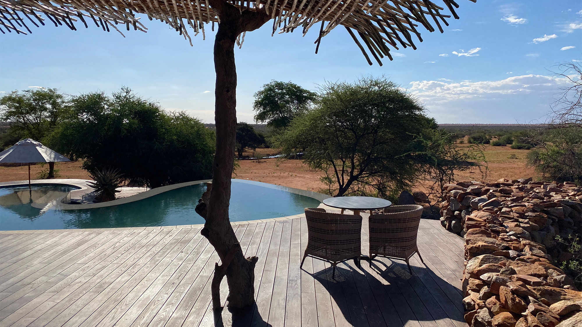 A pool at Tswalu, an Oppenheimer lodge in the Green Kalahari in South Africa.