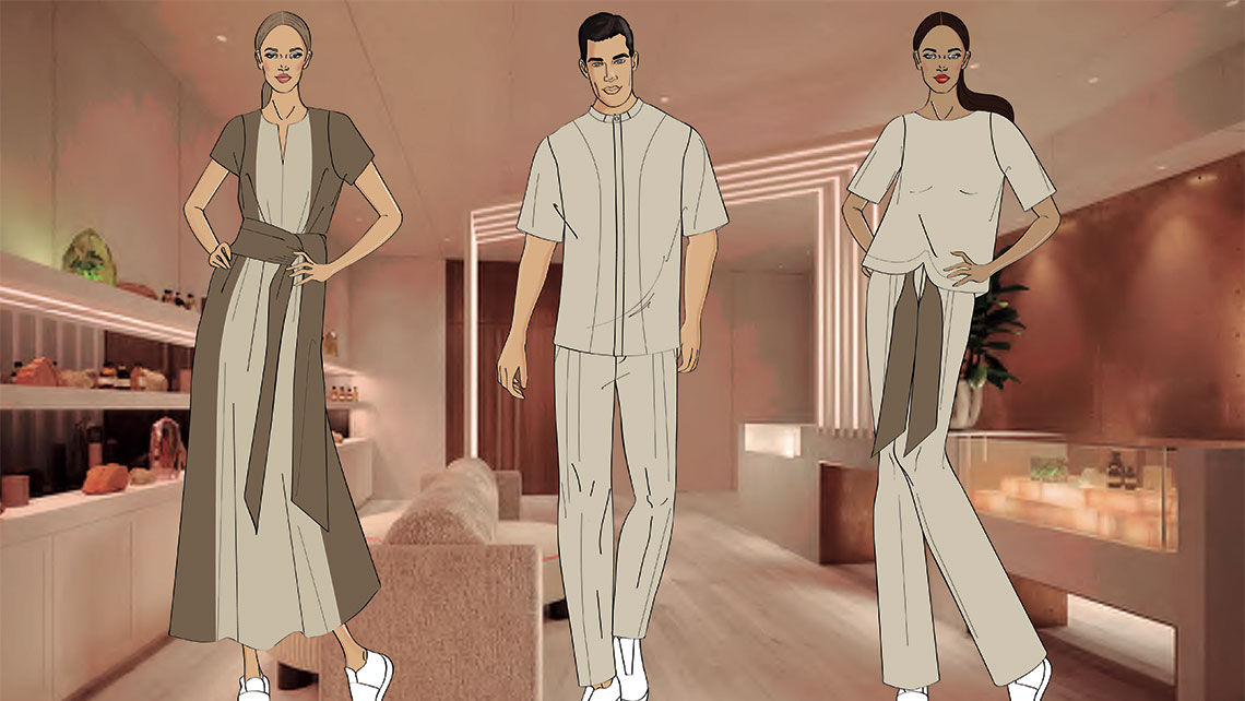 A look at employee uniforms planned for the Virgin Hotels Las Vegas.