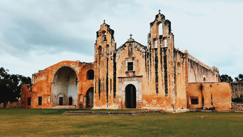 Church and Convent of San Miguel Arcangel in Mani, a newly designated Magic Town in Yucatan State.