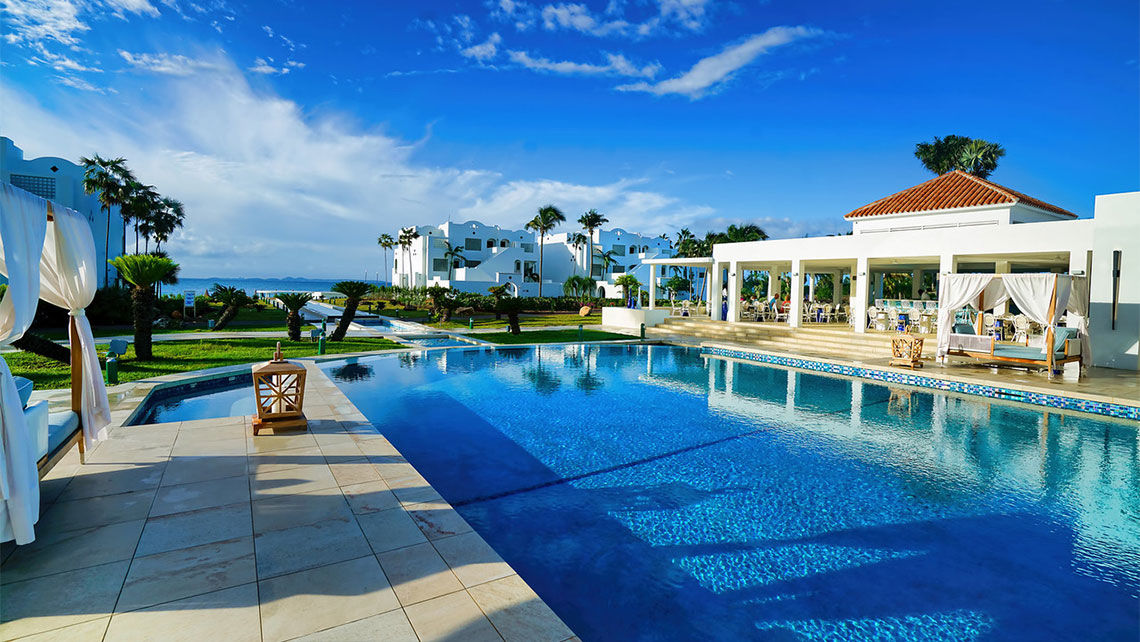 The main pool at CuisinArt Golf, Resort & Spa in Anguilla.