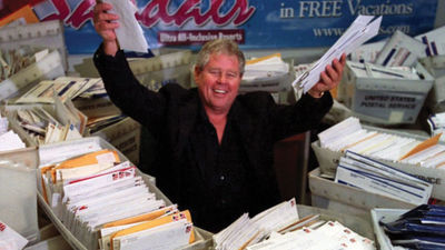 Stewart with the thousands of requests that poured in after he announced Operation Relax in 2003 to salute U.S. active military members during the Gulf War.