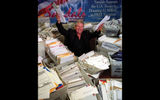 Stewart with the thousands of requests that poured in after he announced Operation Relax in 2003 to salute U.S. active military members during the Gulf War.