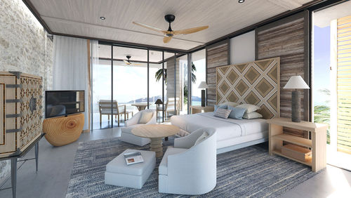 A guestroom at the Susurros del Corazon.