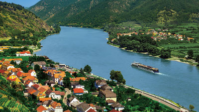 An AmaWaterways ship on the Danube.