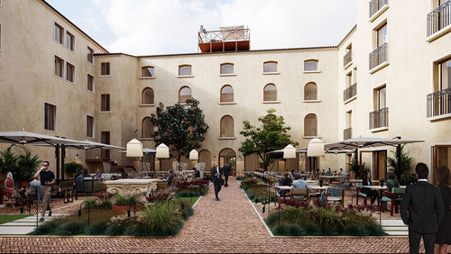 A rendering of the Ca' di Dio hotel in Venice. A rendering of the Ca' di Dio hotel in Venice.