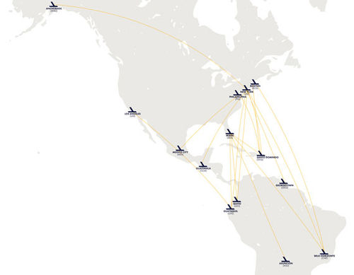 Eastern's business model involves flying customers to visit friends and family in Latin America.