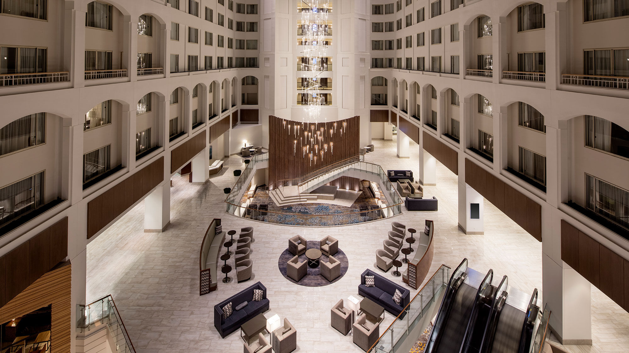 The lobby of the Grand Hyatt Washington.