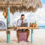 A workstation that encourages toes in the sand? This resort has the answer.